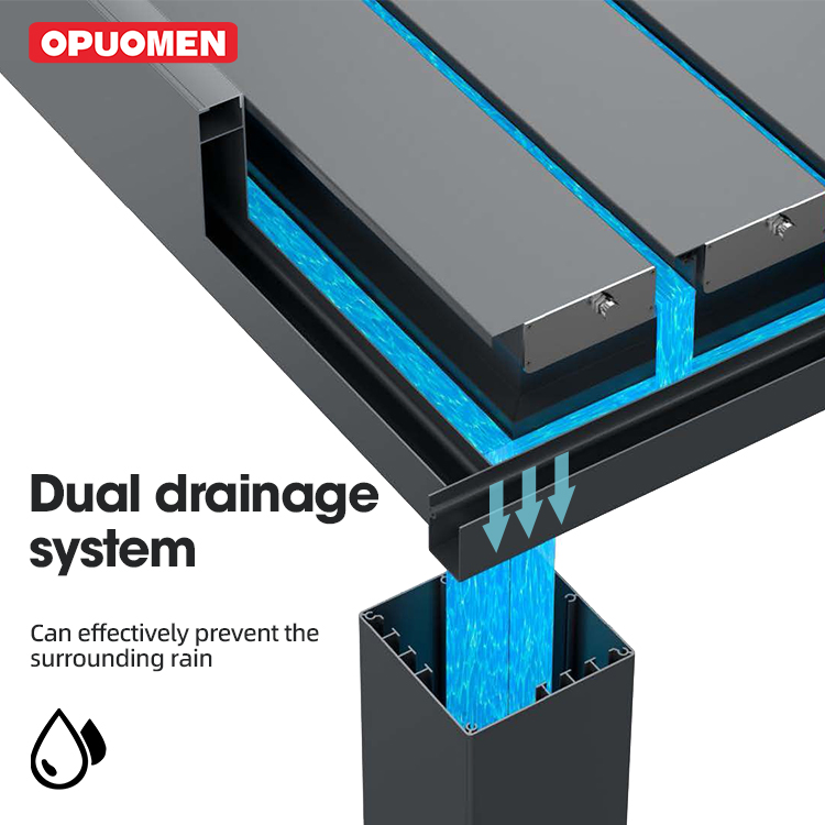 Stylish Aluminum Louver Pergola Offering Shade and Insulation Solutions