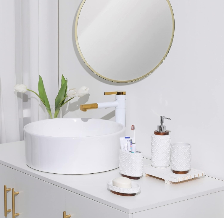Great Design Single Ceramic Cup Elegant Tone Home Bathroom Accessories