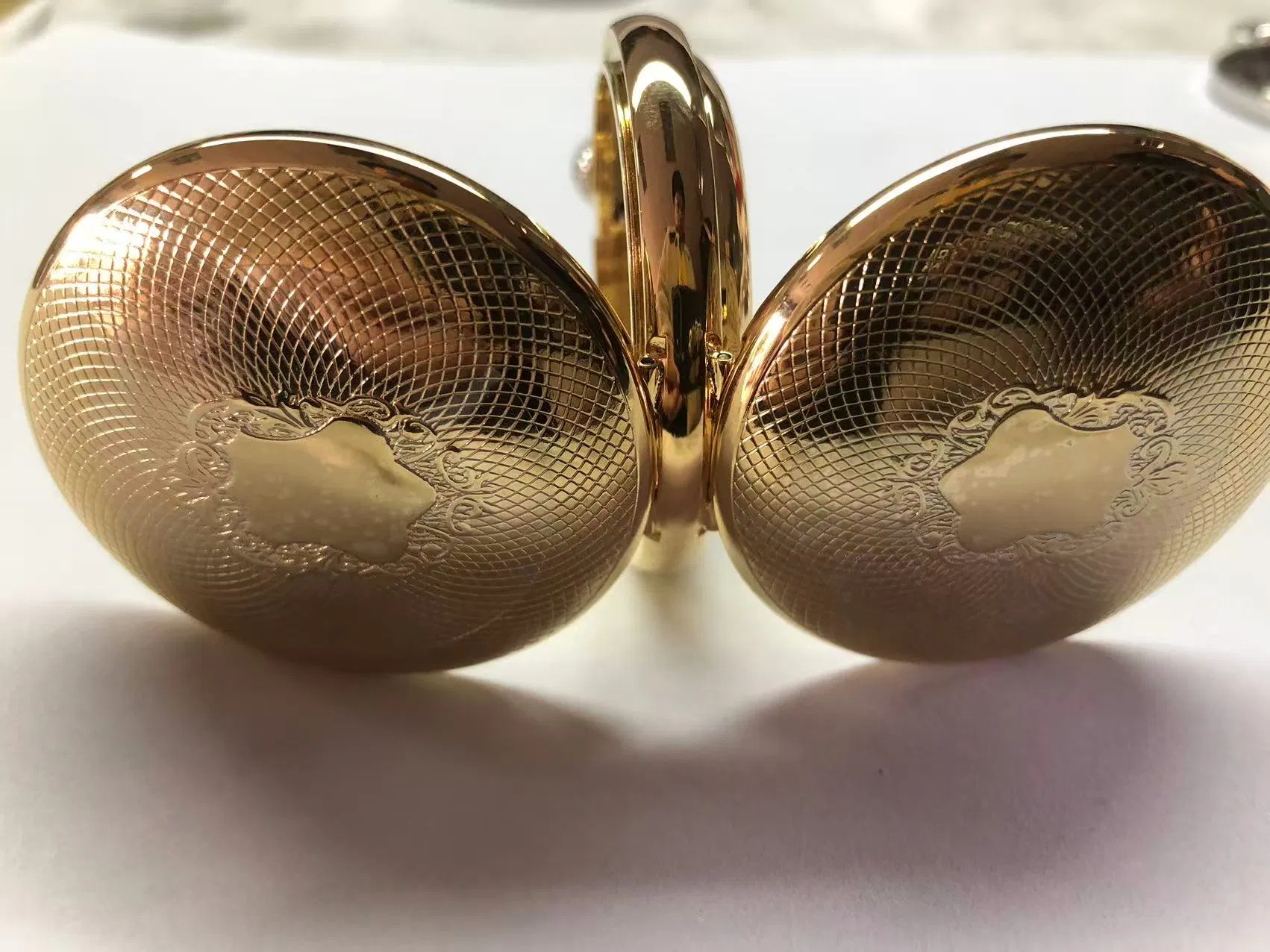 Custom Dual Open Brass Pocket Watch with Your Own Logo