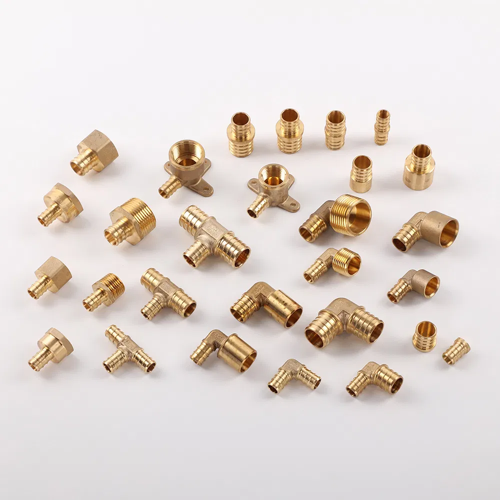 China Pex Pipe Fitting Elbow Coupling Reducer Socket Brass Fitting Tee for Plumbing and Pex Pipe Materials