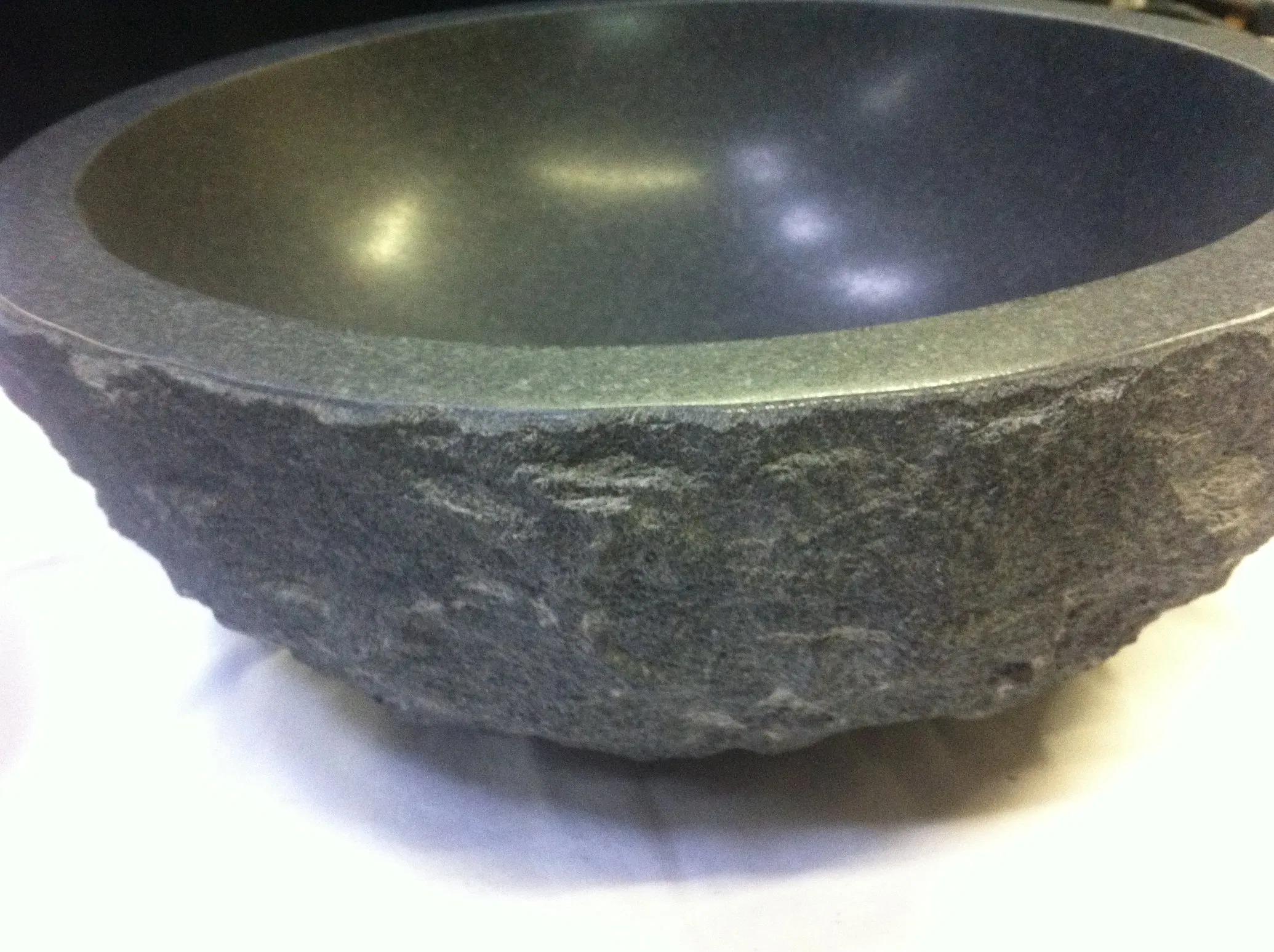 Natural Stone Shanxi Black Granite Oval Polished Sink for Bathroom Garden Landscape