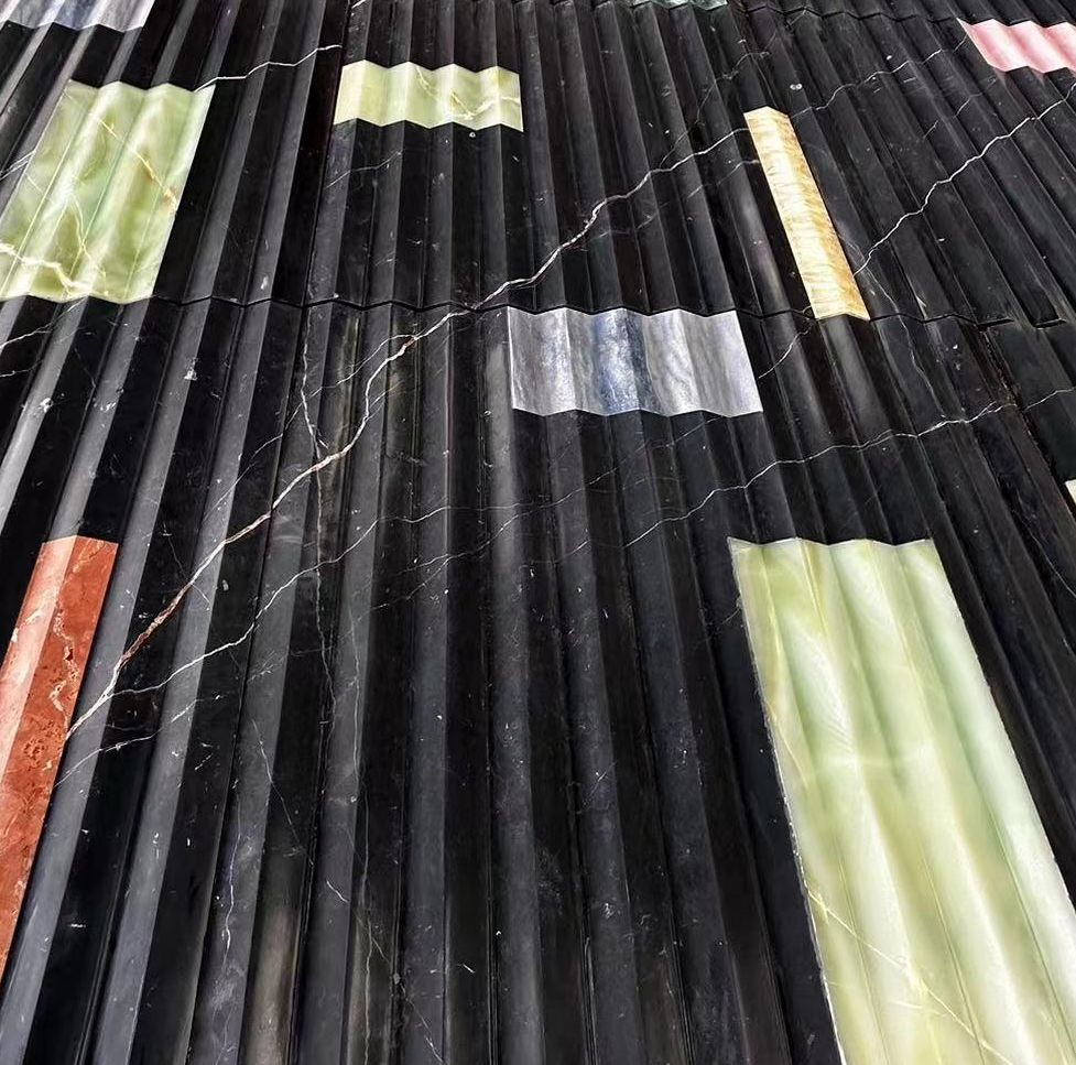 Featured Mosaic Tile Bathroom Wall Flute Tile Marble Shower Kitchen Walls Tiles Marble Flute Tile