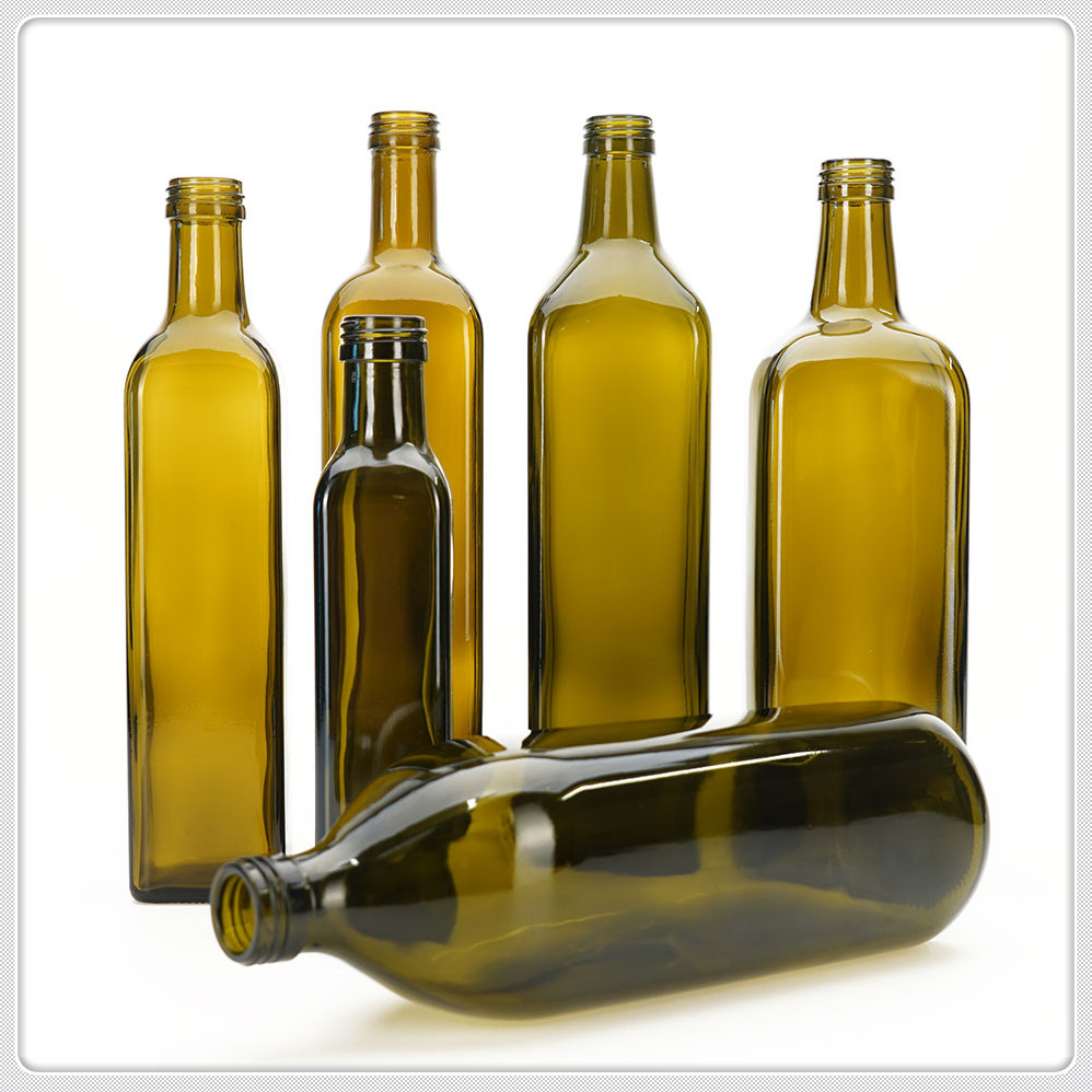 750ml Premium Green Glass Olive Bottle with Easy Pour Precision Dispensing Cap