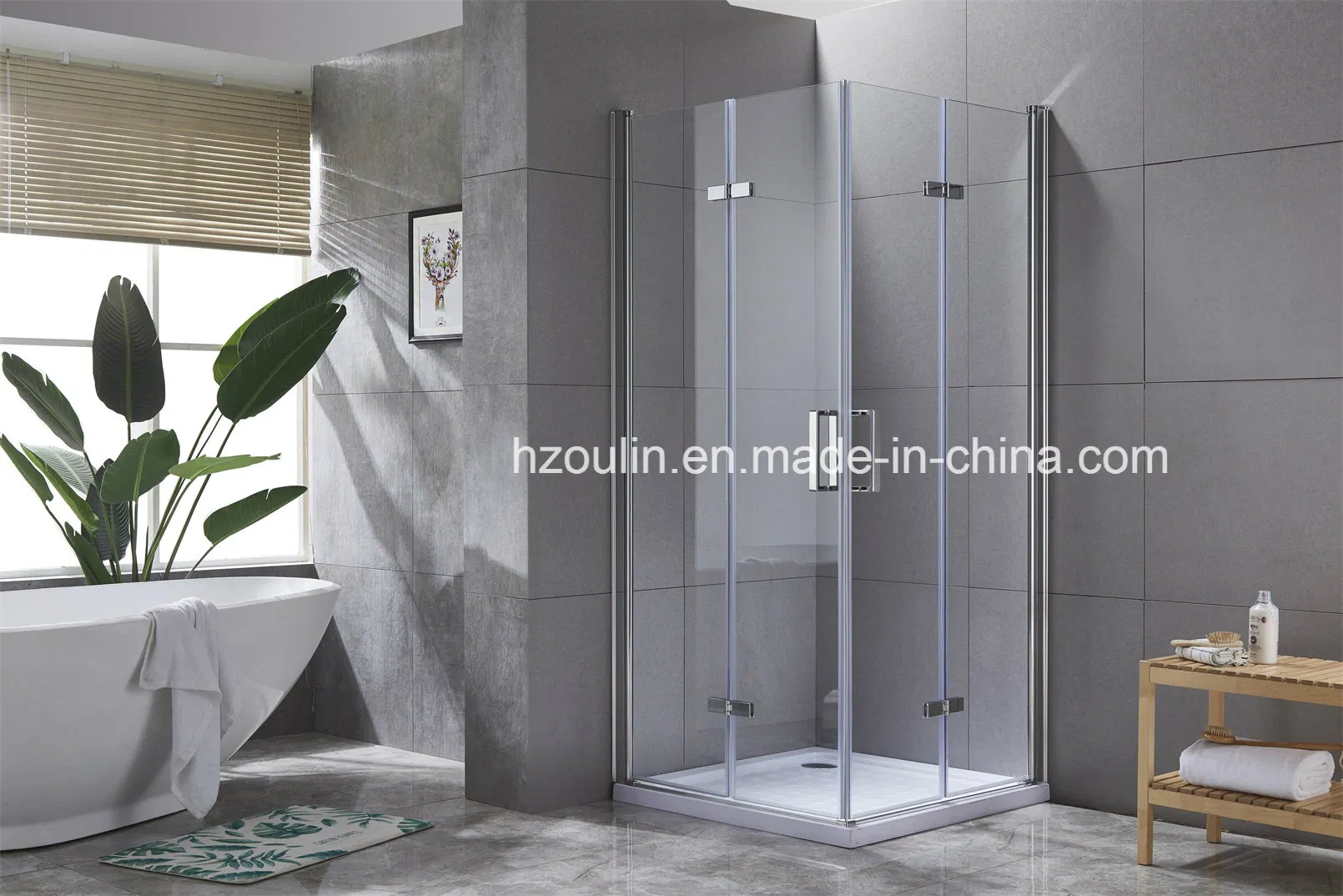 Shower Enclosure with Hinges