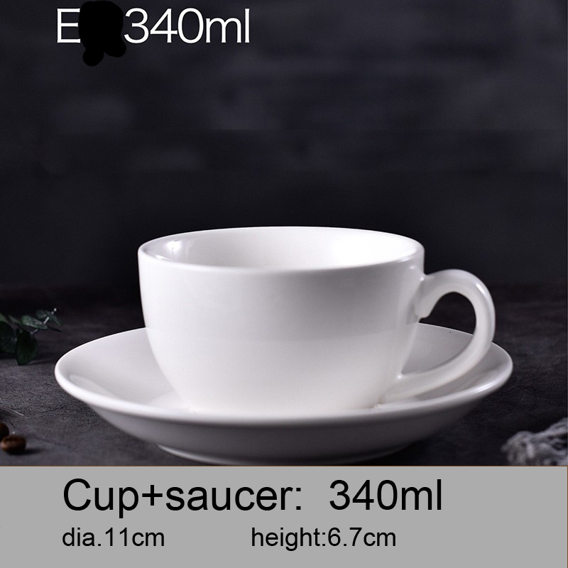 260ml Logo Design Ceramic Coffee Cup Set with Handle