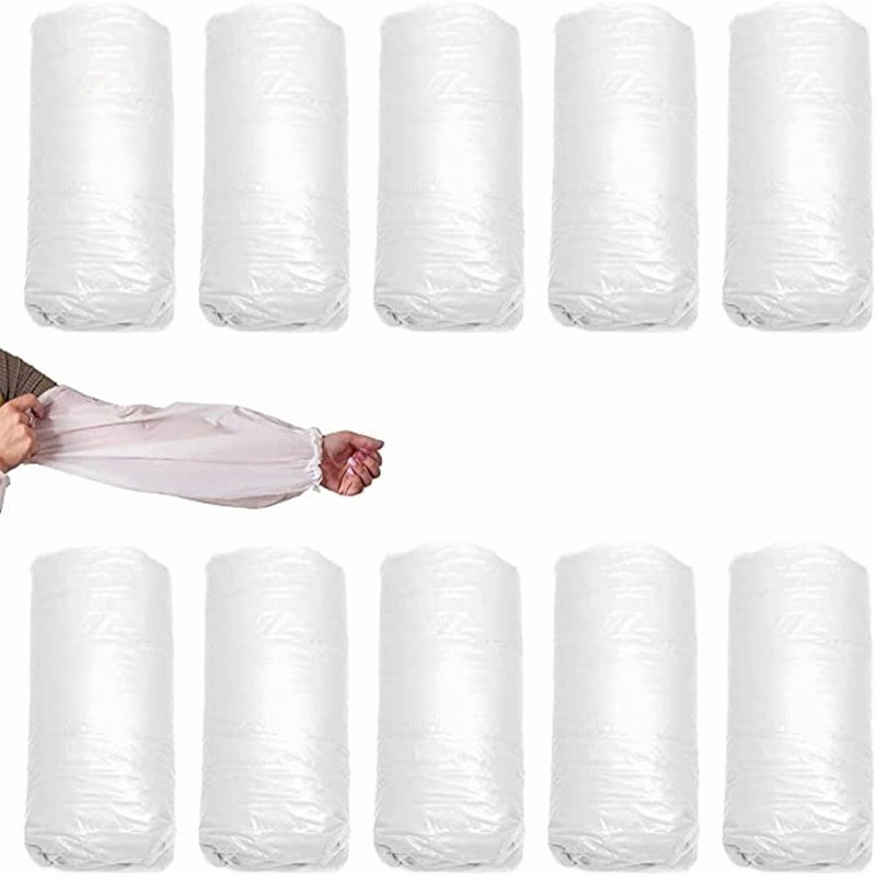 Oil-Proof Plastic Oversleeves with Elastic Ends for Painting Tattooing