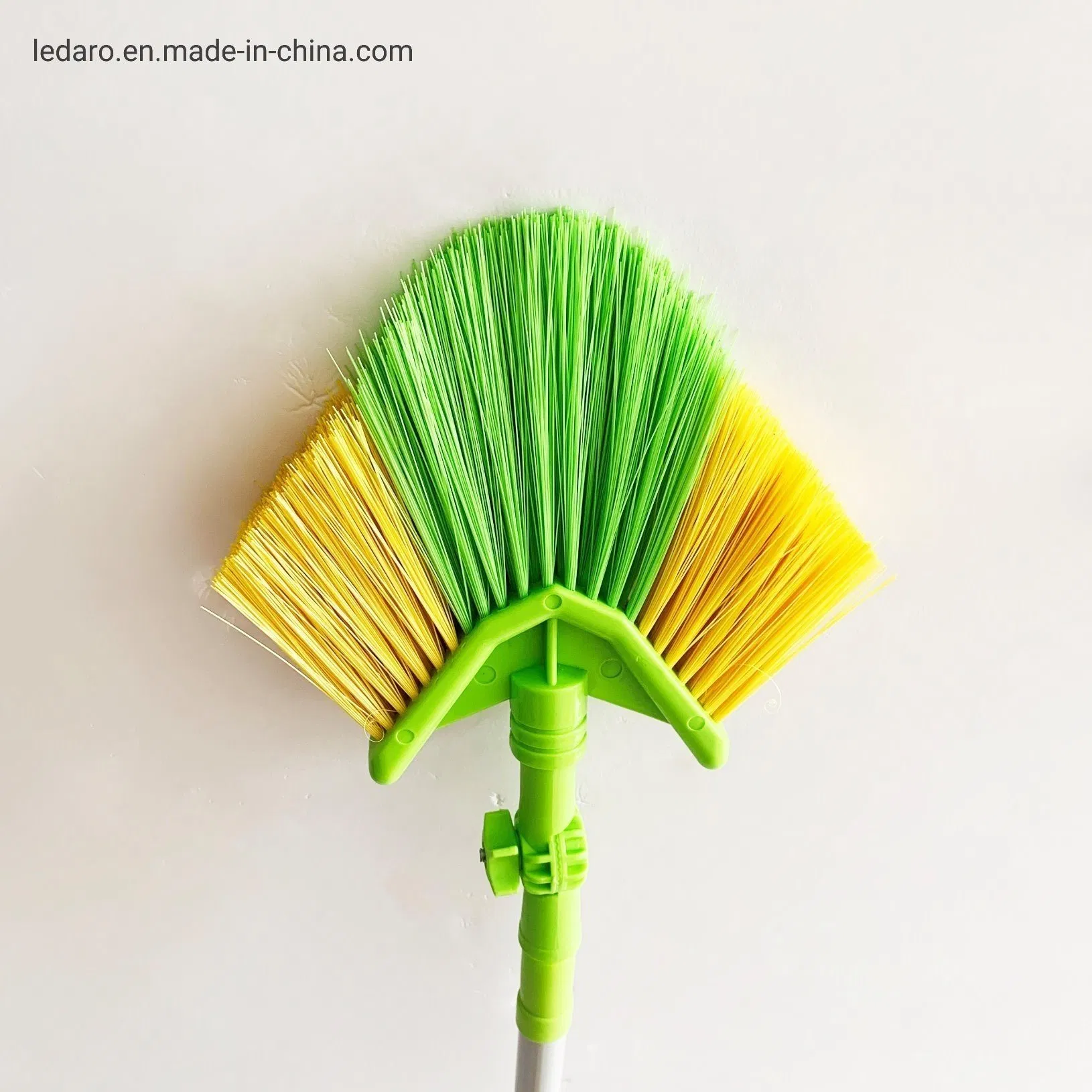 Durable Flexible Ceiling Fan Duster Telescoping Pole Hard Bristles Long Handle Angled Head Cobweb Duster