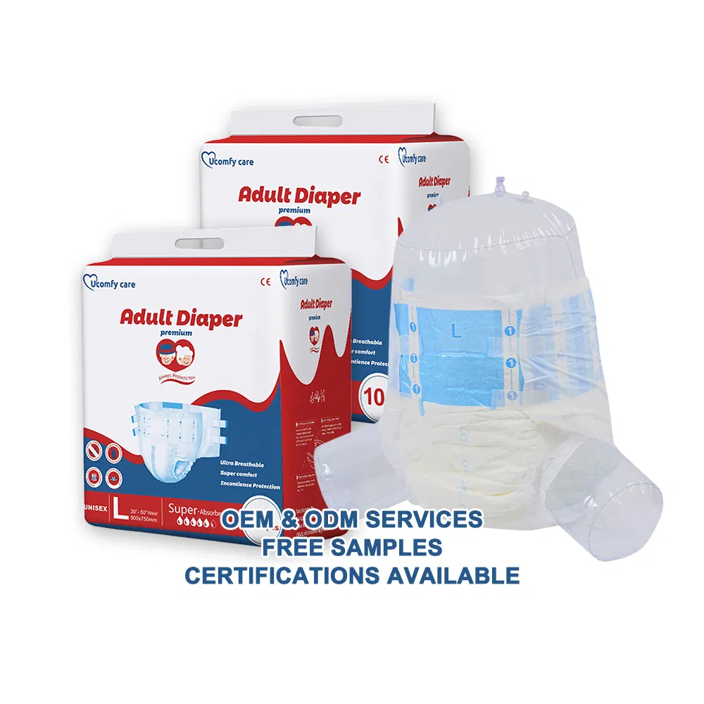 Disposable Non Woven Fabric Soft Waterproof Color Adult Diapers
