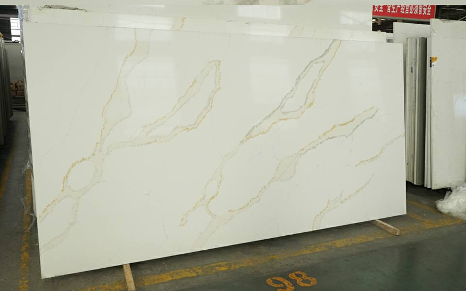 Quartz Stone Countertop Slab in Custom Size and 100 Colors