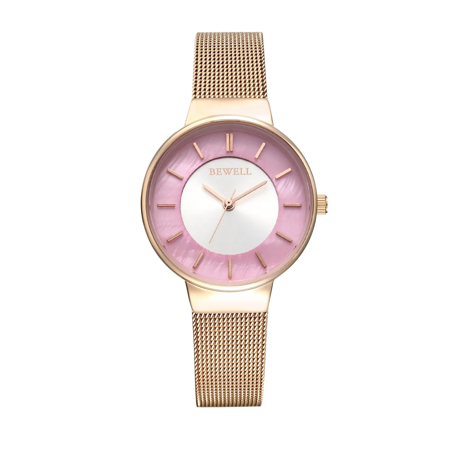 Trending Bewell Alloy Watch for Women Simple Mesh Bracelet Watch Ladies Watches