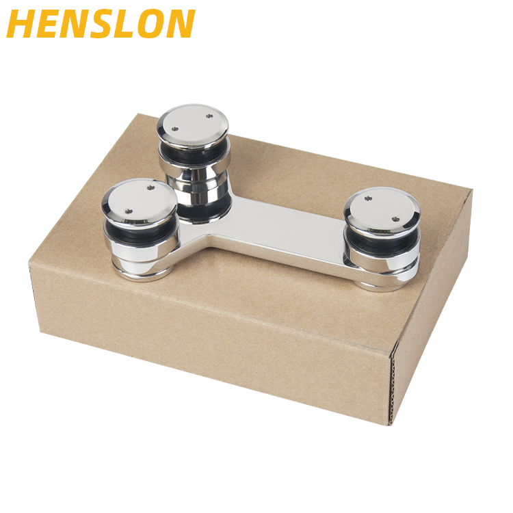 Shipping Mall Modern SUS304 Stainless Steel Office Building Glass Door Adjustable T Connector