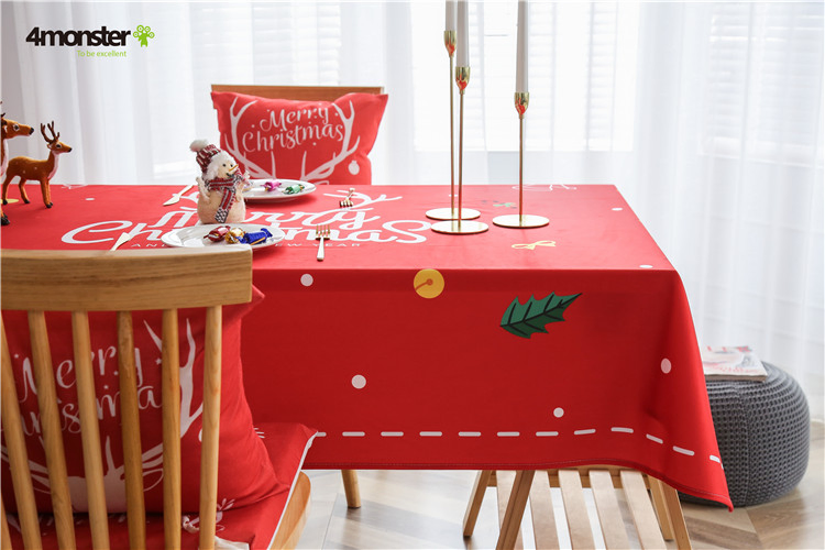 Exhibition Polyester Spandex Fitted Stretch Table Cover Christmas Charpie