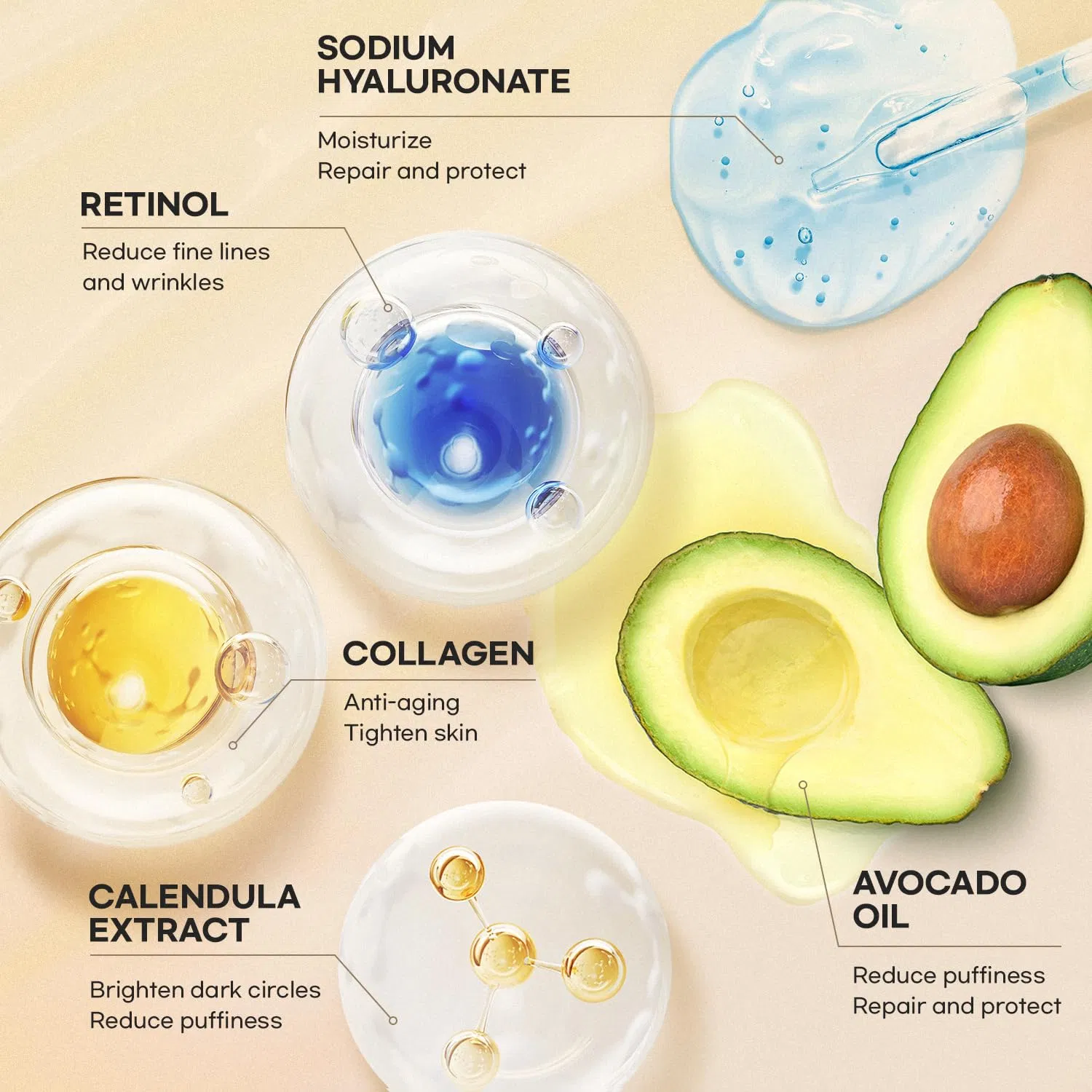 Beauty Cosmetics Skin Care Aging Eye Cream Wrinkles Retinol Collagen Eye Stick