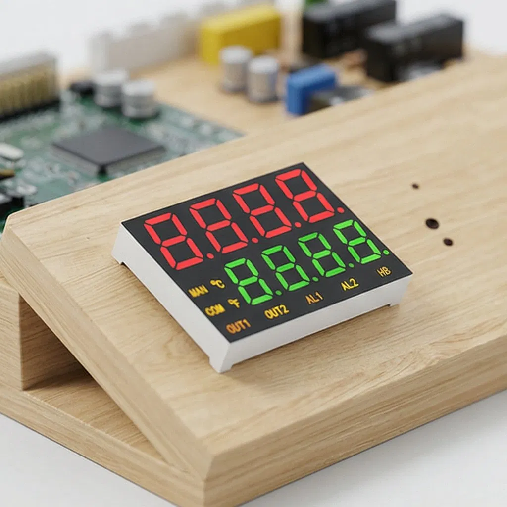 Temperature Control LED Display with Dual Line 7 Segments