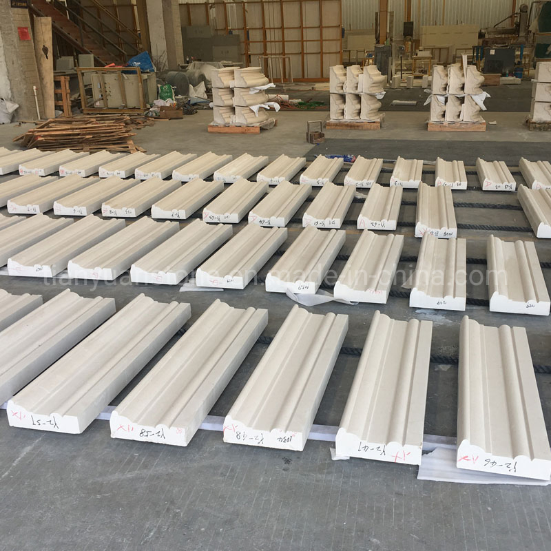 Natural Polished White Marble Stone Fabrication Interior Border