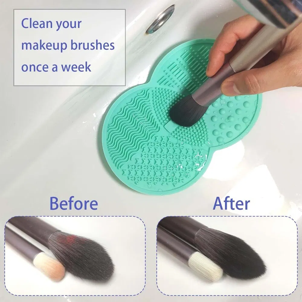 Purple Single-Sided Silicone Makeup Brush Cleaning Makeup Mats