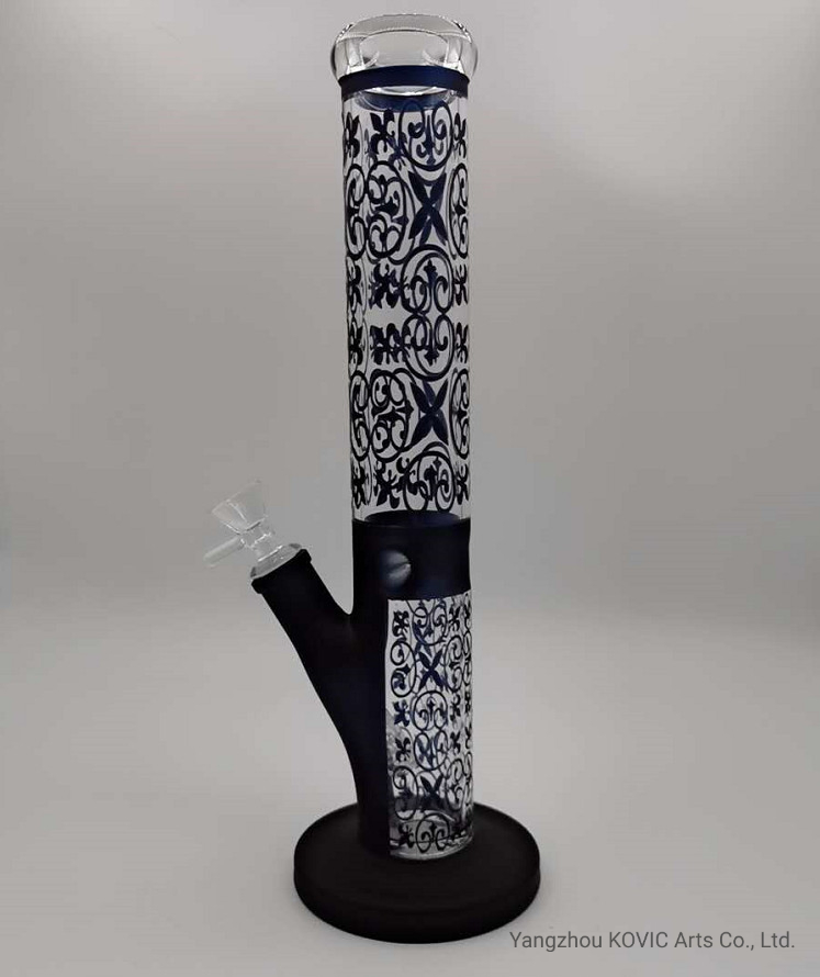 Sand Blasting Straight Tube Ice Catcher Hookah Wholesale Smoking Water Pipe