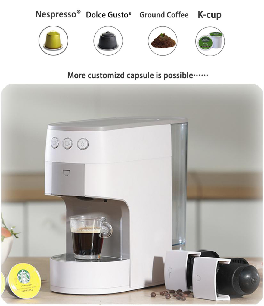 Multi-Capsule Coffee Maker Machine with Water Dispenser Compatible with Nespresso etc. (HXC-203)
