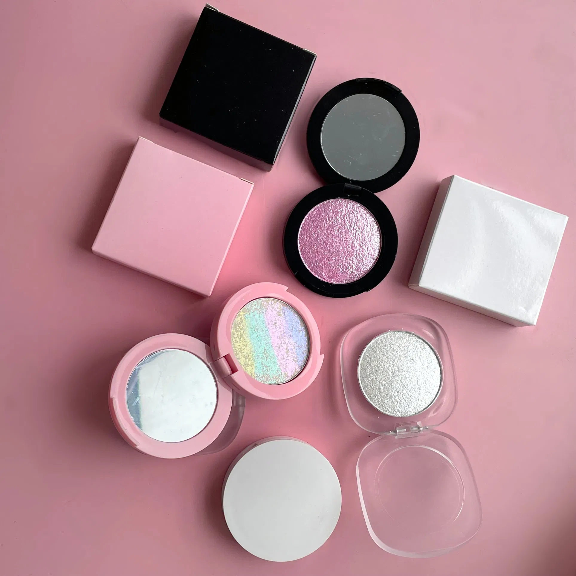 Vegan Highlighter Private Label High Pigment Highlight Pressed Powder Custom Makeup Glitter Highlighter Cosmetic