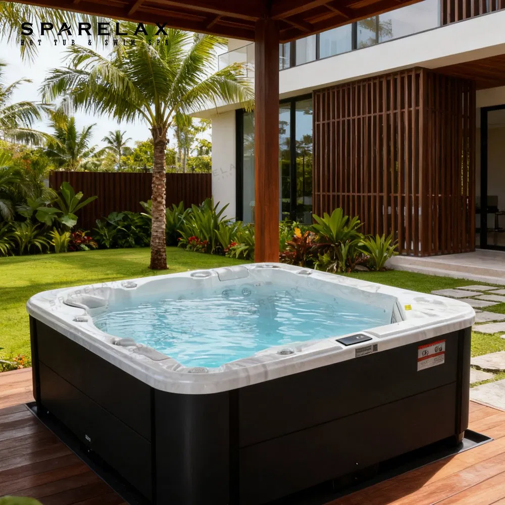 Уличный СПА-бассейн для 5 человек с 2 лежаками