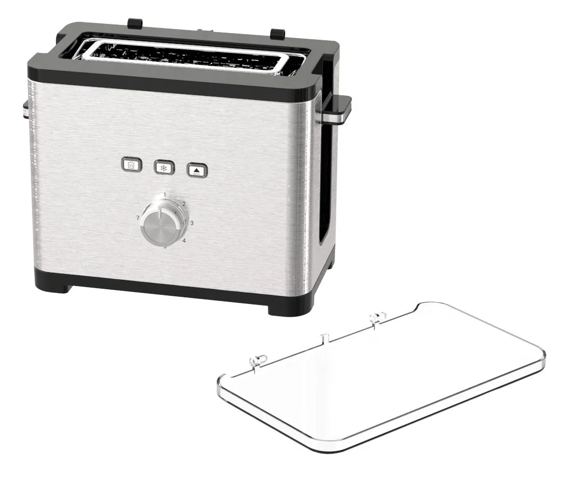 SUS 304 Toaster Easy to Use with Removable Crumb Tray 1 Slice Toaster with Extra Wide Slots for Bagels, Cancel/ Defrost
