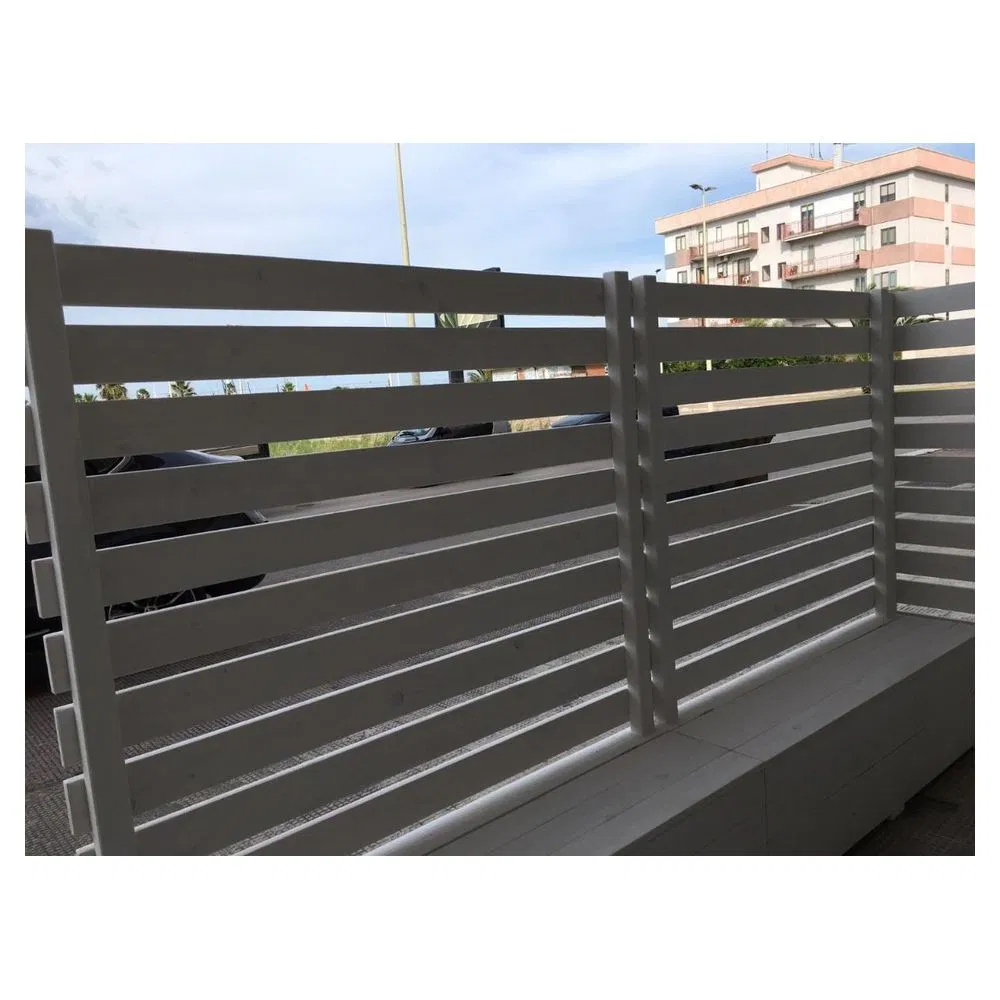 Easily Assembled Wood Plastic Waterproof Wooden Grain WPC Fence
