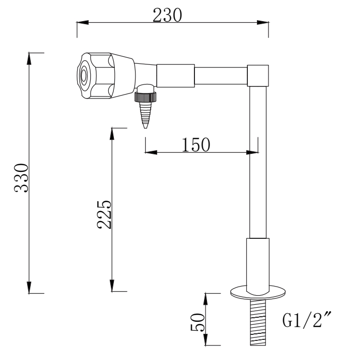Лабораторный кран WF-18 с холодной и горячей водой