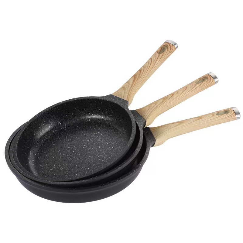 High Quality Die-Cast Frying Pan Nonstick Marble Frypan with Induction Bottom Cooking Pans