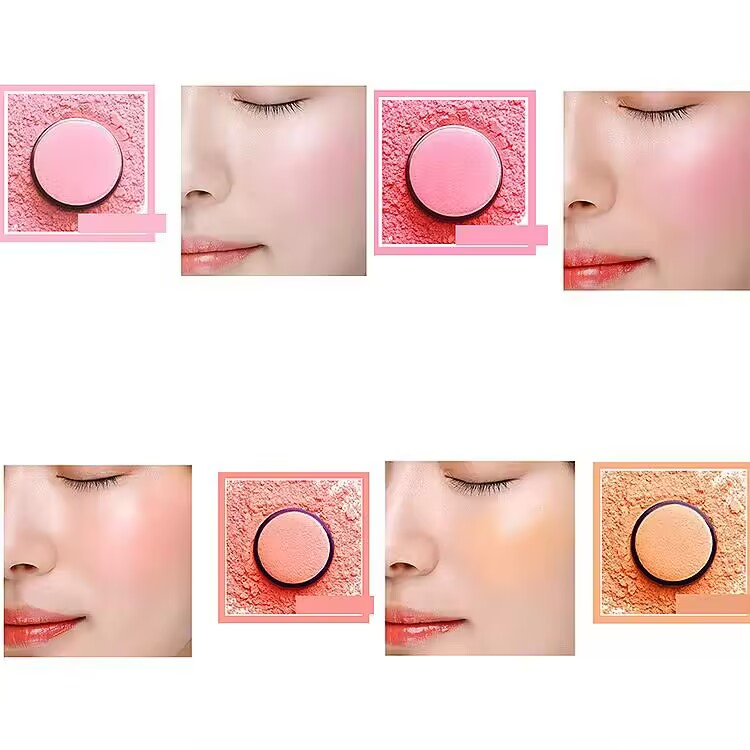 Cosmetics Powder Blusher Private Label 4 Colors Vegan Pigmented Blush Powder Pigmented