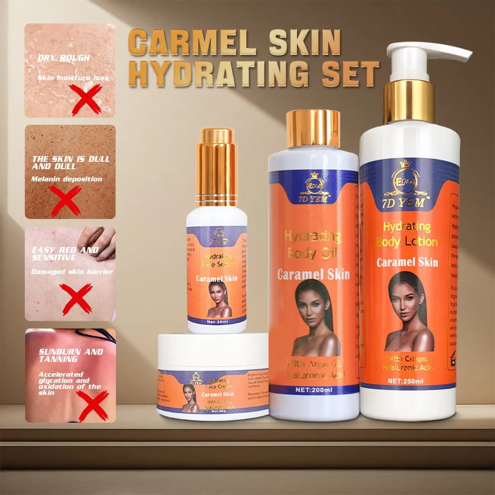 Factory Wholesale Whitening Anti Acne Light Dark Spots Skin Care Sets Female Collagen Anti-Aging Hydrating Face Body Skin Sets for Caramel Skin
