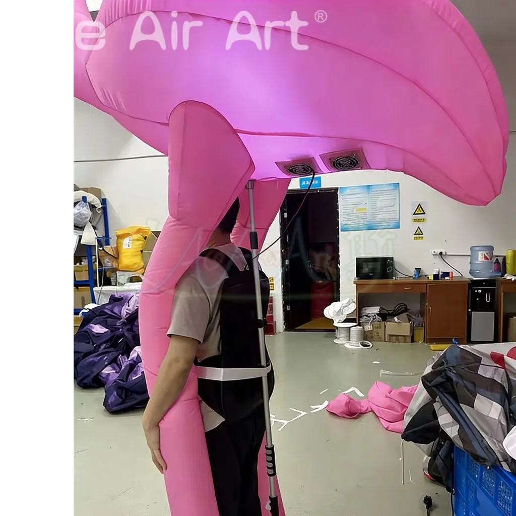 2.5mh LED Inflatable Walking Flamingo Walking Costume for Carnival Parade