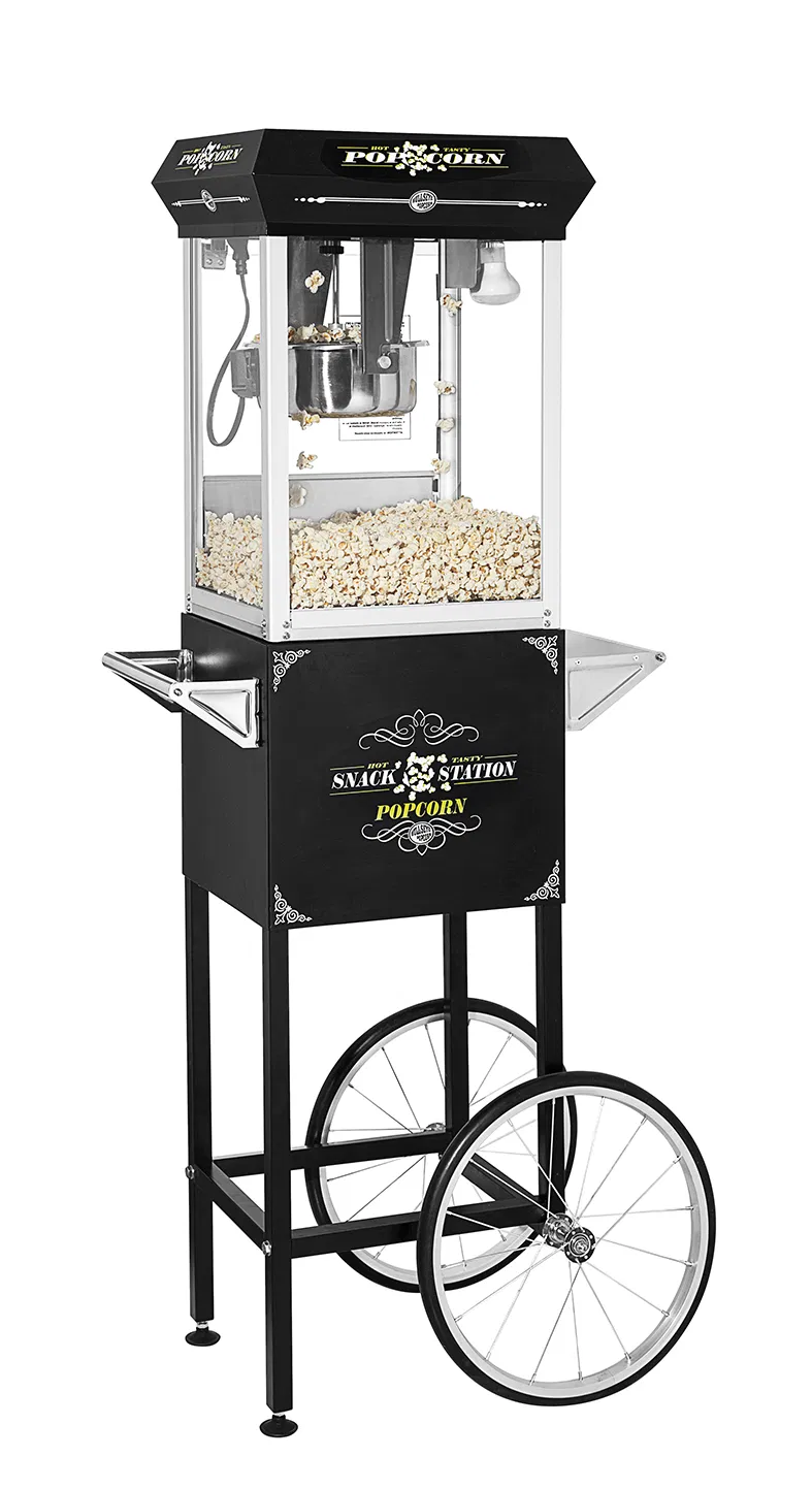 8 Ounce Small Popcorn Maker/Machine with Cart (PM08SC)