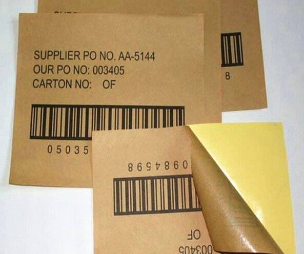 Black Printing Kraft Paper Shipping Labels