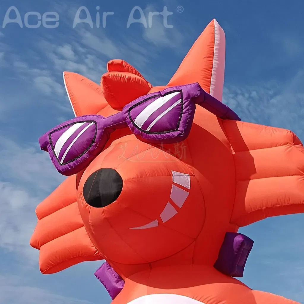 Inflatable Fox with Guitar Inflatable Animal Cartoon Animal Balloon for Outdoor Advertising Promotion Event Decoration