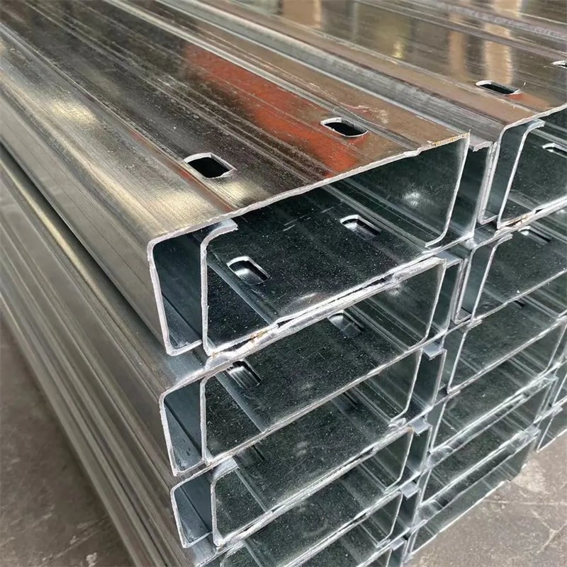 Standard Sizes of Steel Lip Channel C Section Galvanized Roof Purlins Price for Solar System