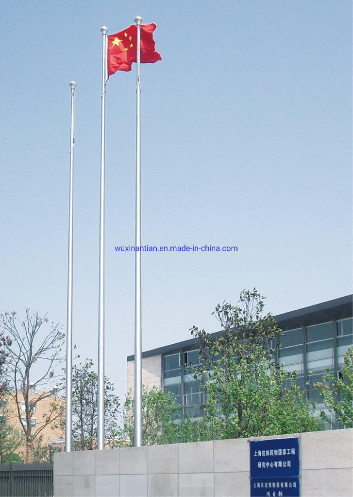 Anodized Aluminum/Stainless Steel Outdoor Powder Coating Conic Flagpole