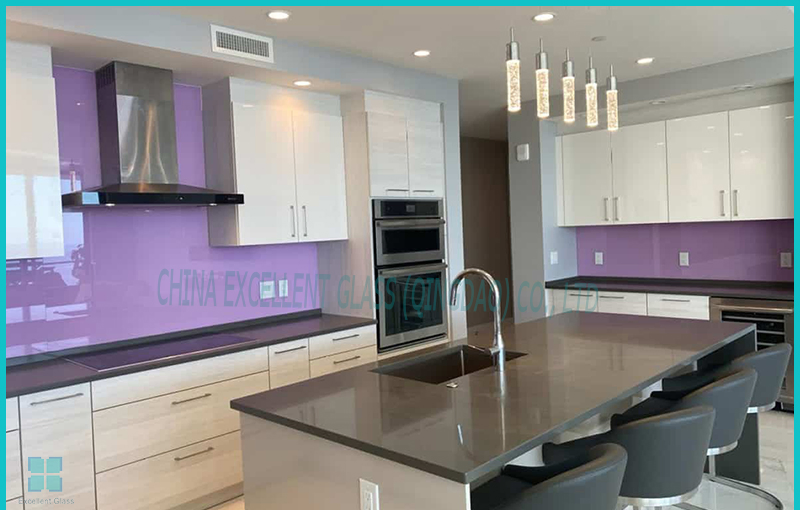 Painted Glass/Tempered Painted Glass/Splashback Kitchen/Wardrobe Door/Black /Tempered Lacquered Glass/Building Glass/Decorative Glass/Colored Painted Glass