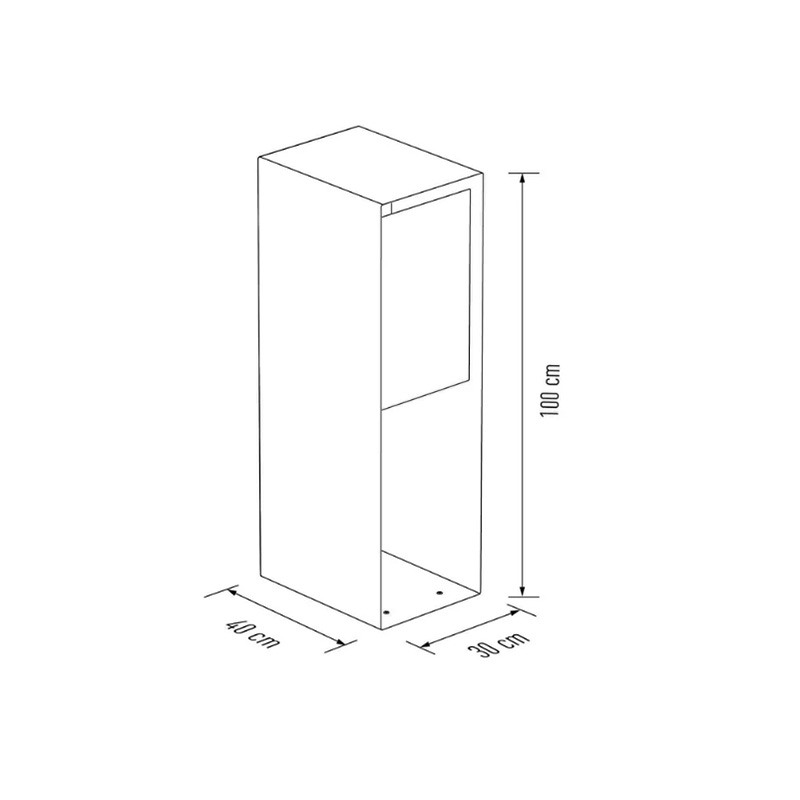 Corten Steel Letterbox Urban Design Rusty Metal Mailbox with Key Lock