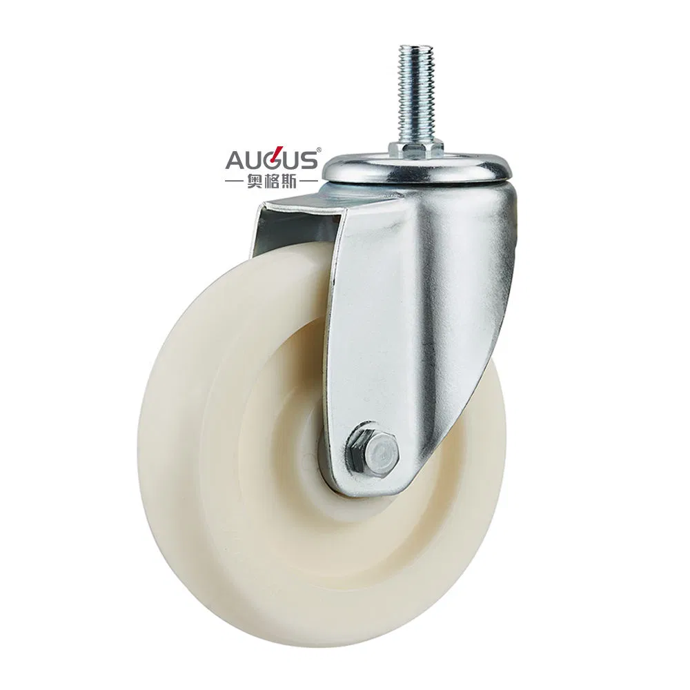 3 4 5 Inch White PP/Nylon Swivel Caster Wheel Industrial Caster