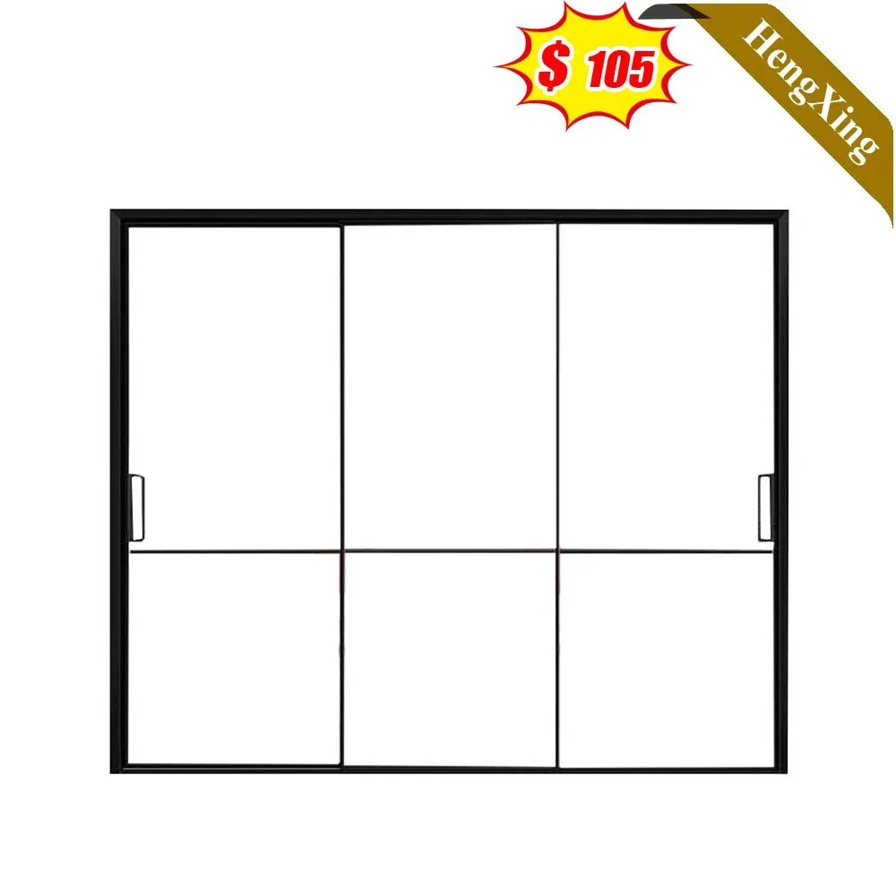 Factory Good Price Black Elegant Strong WPC PVC Front Solid Wood Folding Glass Door