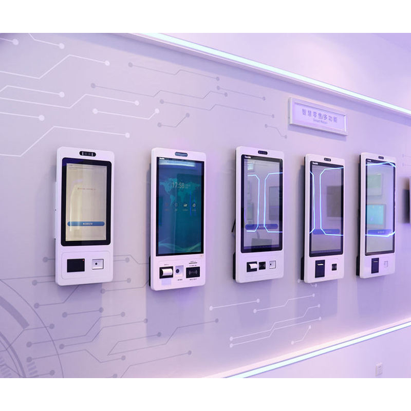 15.6 21.5 Inch Touch Screen Self-Service Order Payment Kiosks Window / Android Based Self Service Kiosk with Printer Card Reader
