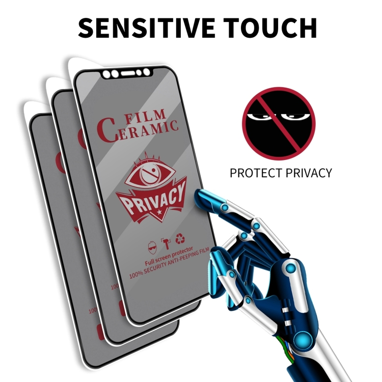 Защитная плёнка Full Coverage Anti-Spy для iPhone