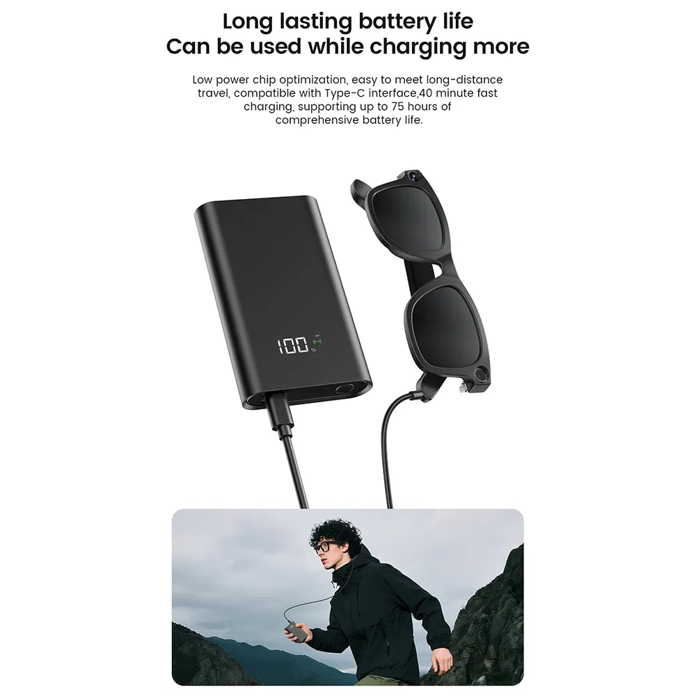 Умные очки E02 с ИИ, 8МП камерой и переводом