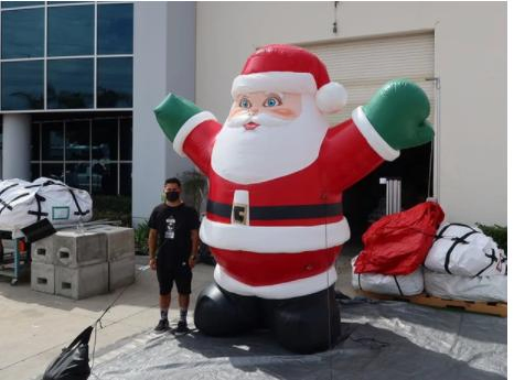 2023 New Good Elasticity Inflatable Advertising Customized Inflatable Snowman Tumbler