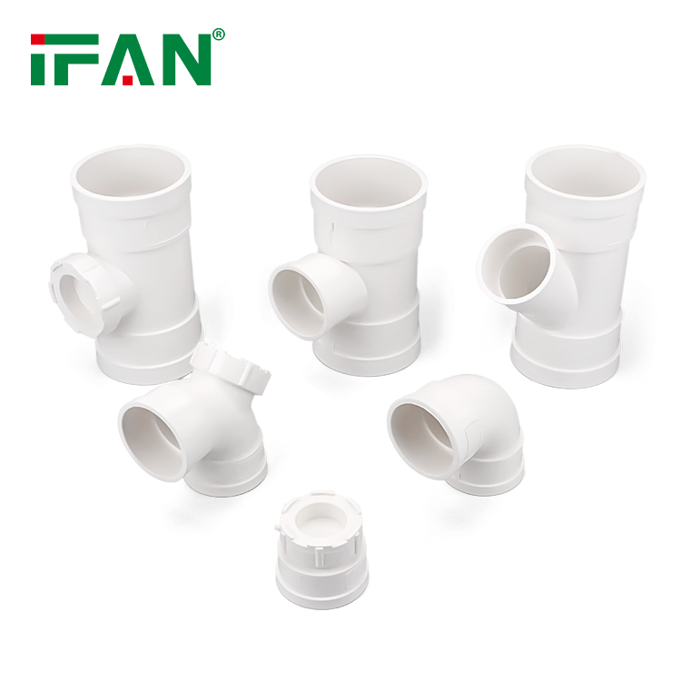 Ifan High Quality UPVC Fittings White 50-110mm GB Cross PVC Fitting