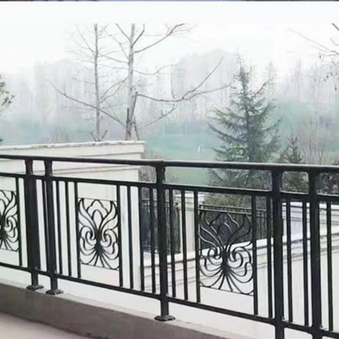Hot Sale Metal Balustrade Design Picket Aluminum Balcony Handrail Deck Stair Railing Villa House Fencing
