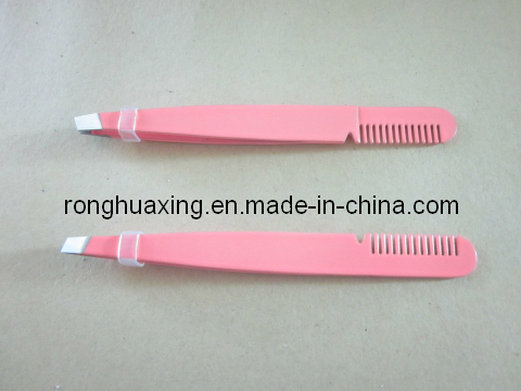 Cosmetic Tweezers with Eyebrow Comb Ss-T96