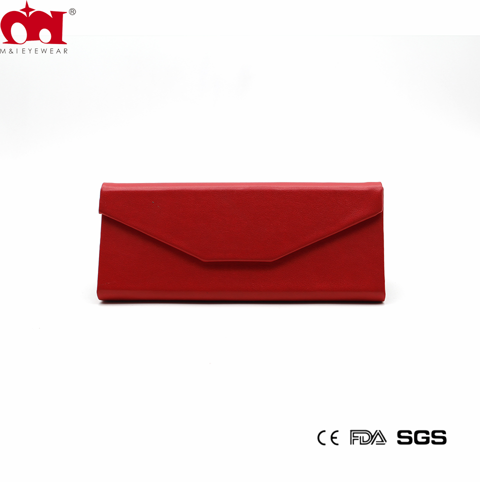 Designed Triangle Red Folder Optical Frame Case Fashion Sunglasses Box