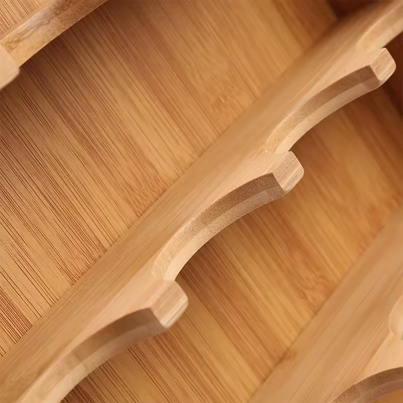 Hot Selling Cube Bamboo Pot Holder Set Inspirations Spice Rack