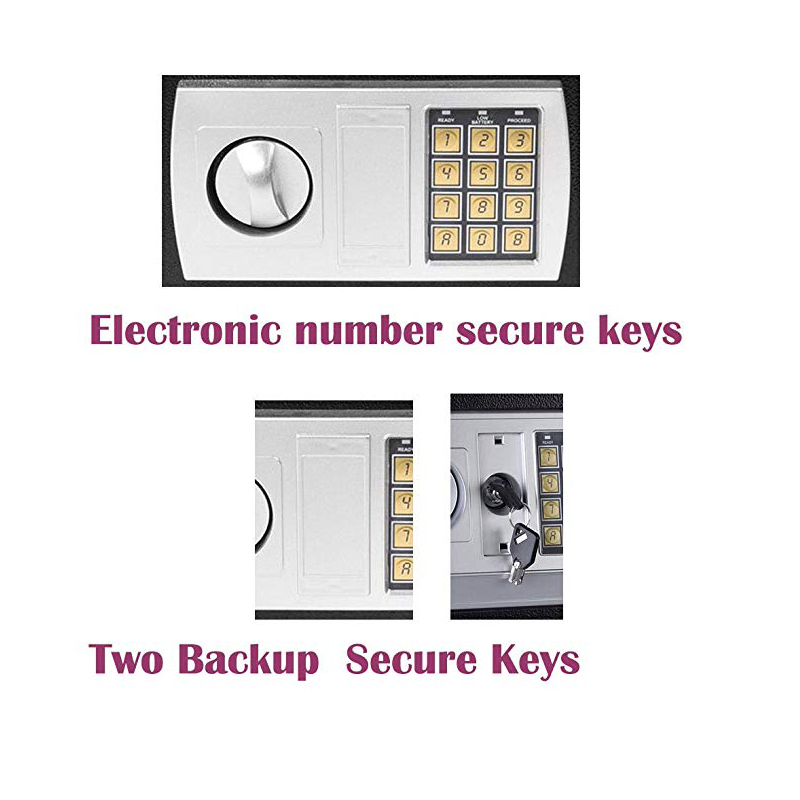 8.5L Lock Box Waterproof Fireproof Security Safe with Digital Keypad